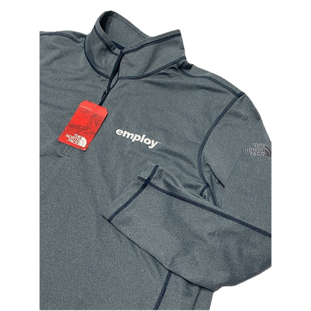 North Face Gray Quarter Zip Mens 3XL “Employ” Logo NEW!